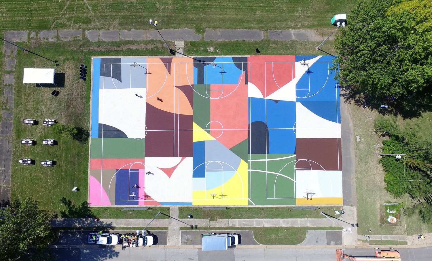 Kinloch courts aerial shot